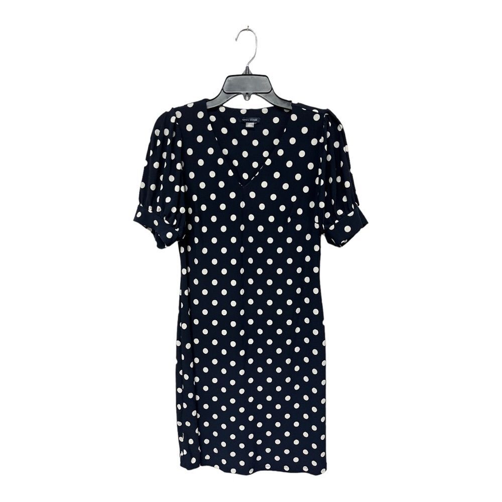 NWOT Tommy Hilfiger | Puff Sleeve V Neck Polka Dot Navy White Mini Dress 8‎